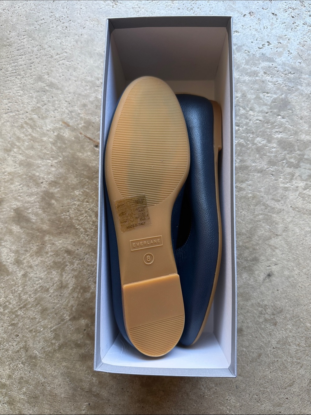 Everlane Navy Leather Ballet Flats - Picture 2 of 3